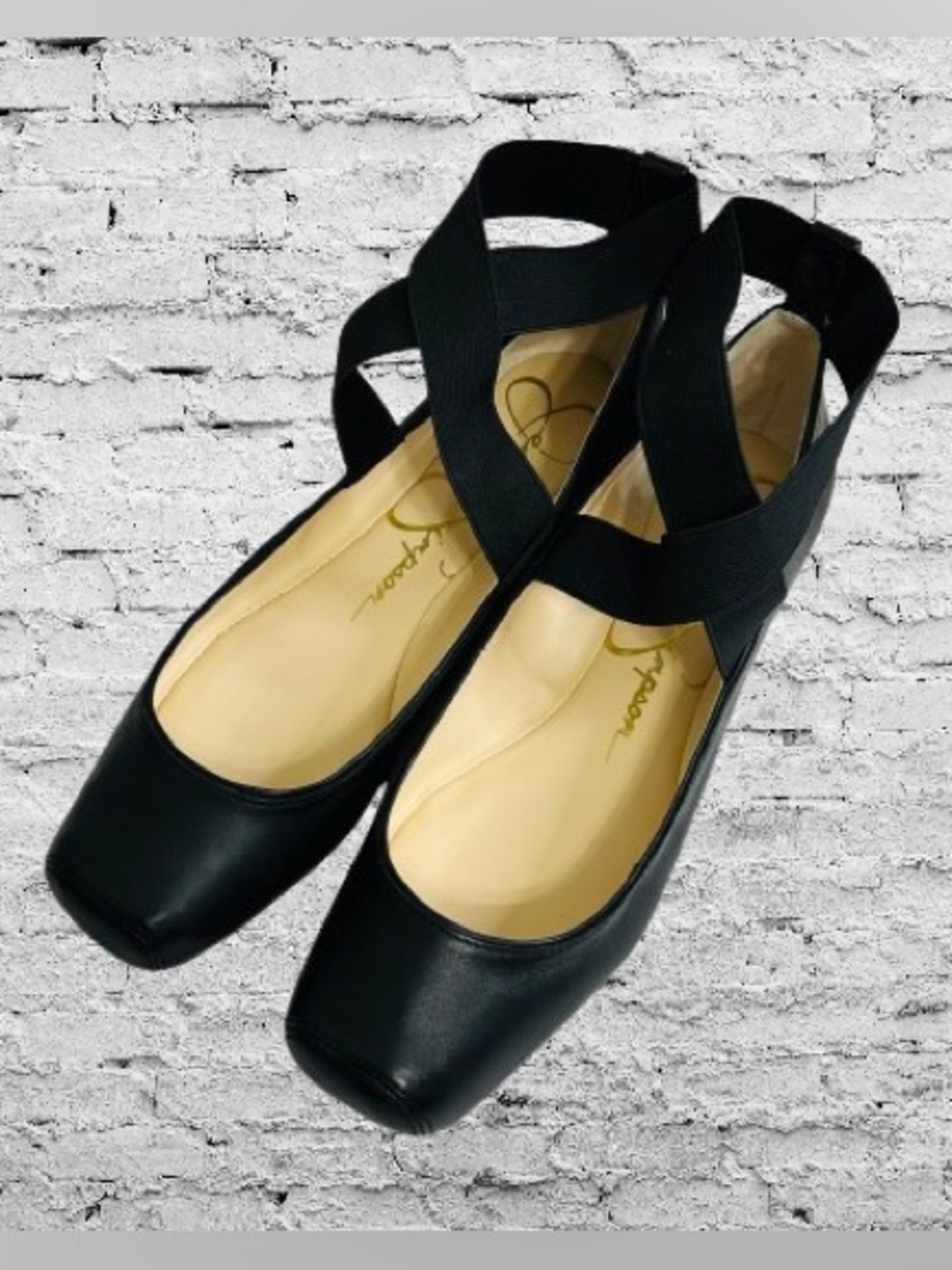 Jessica Simpson Women’s Mandalaye Elastic Criss-Cross Ankle Strap Ballet Flats - Picture 4 of 11